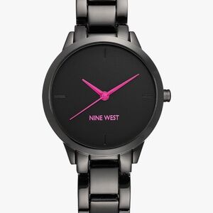 Nine West Women's Gunmetal Bracelet Watch